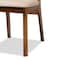 Baxton Studio Damara Mid-Century Modern Sand Fabric and Walnut Brown Finished Wood 2-Piece Dining Chair Set 183-11646-Zoro - alternate 3